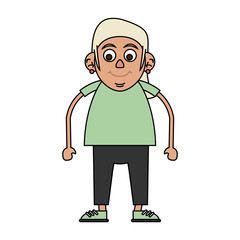 Cute grandmother cartoon icon vector illustration graphic design