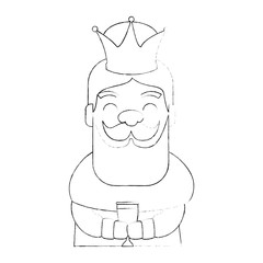king wizard avatar character vector illustration design