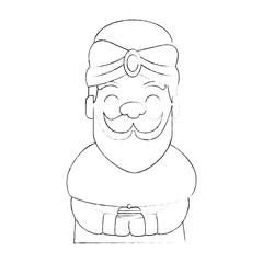 king wizard avatar character vector illustration design