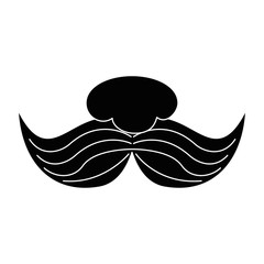 mustache with nose icon vector illustration design