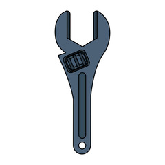 adjustable wrench tool icon vector illustration graphic design