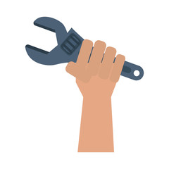 Hand with wrench icon vector illustration graphic design