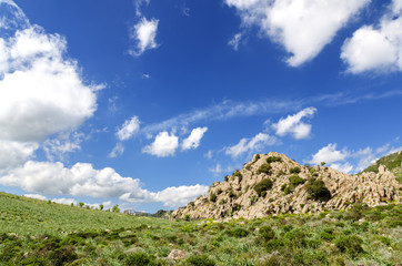 Fototapeta na wymiar Sardegna, area di Monte Genis, Villasalto, Gerrei, Italia