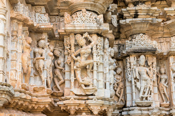 relief figure on the walls of Samadhisvar Temple in Chittorgarh, Rajasthan