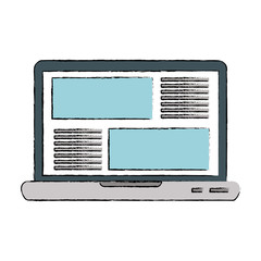 Laptop on internet icon vector illustration graphic design