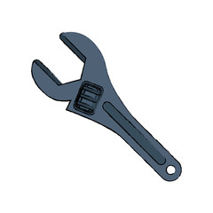 Obraz premium adjustable wrench tool icon vector illustration graphic design