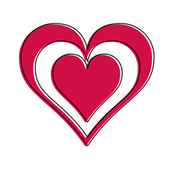 Hearts and love icon vector illustration graphic design