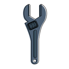 adjustable wrench tool icon vector illustration graphic design