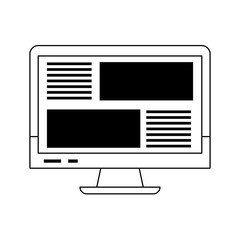 PC screen on icon vector illustration graphic design