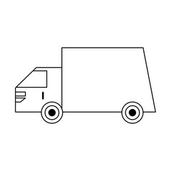 Delivery truck symbol icon vector illustration graphic design