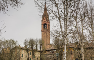 Fototapeta na wymiar Church of the Castelvetro di Modena city, Modena, Italy