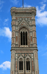 Florence Italy bell tower by Giotto an italian artist near the Cathedral