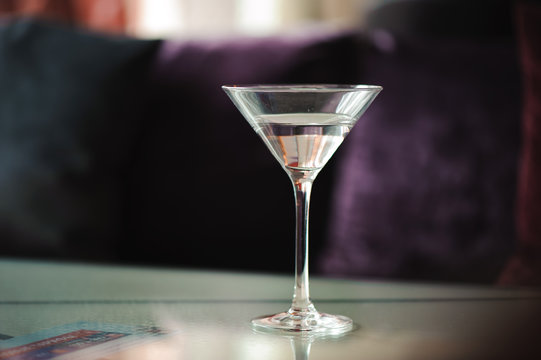 Glass of matini. Vermouth cocktail.
