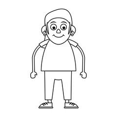 Cute grandmother cartoon icon vector illustration graphic design