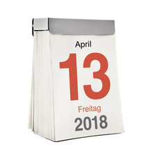 Kalenderblatt Freitag 13.