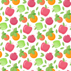 Fruit vector seamless pattern