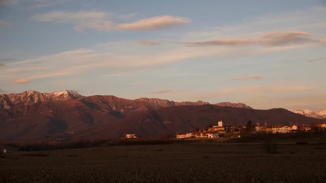 timelapse of landscape with castle