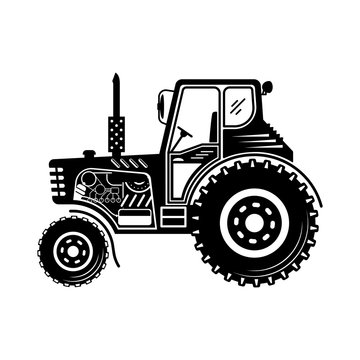 Black tractor icon.