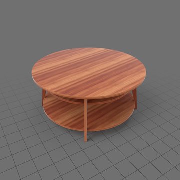 Round wood side table 2