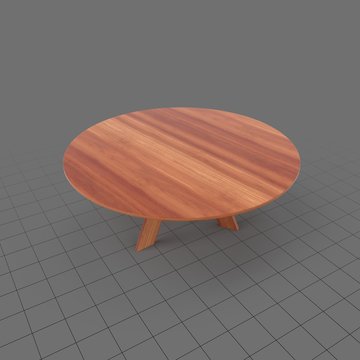 Round wood side table 1