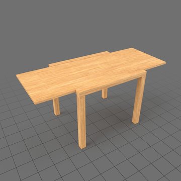 Extended wood table