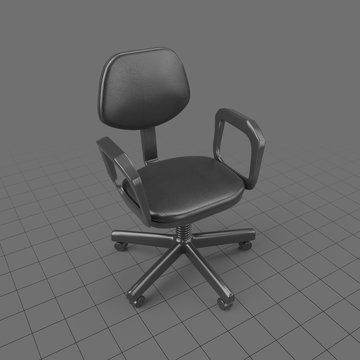 Office chair with high arms