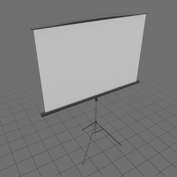 Projection screen on stand