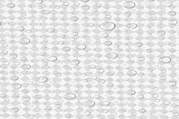 Vector realistic isolated isometric water droplets for decoration and covering on the transparent background.