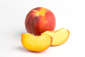 peach on white background