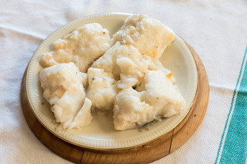 Cod with olive oil and parsley