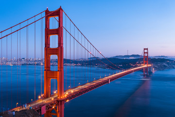 Fototapeta na wymiar Golden Gate Bridge, San Francisco at sunset