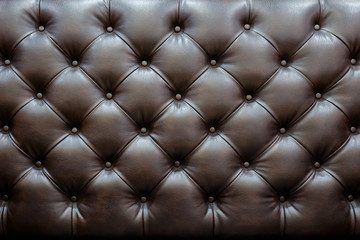 Brown leather sofa texture background.