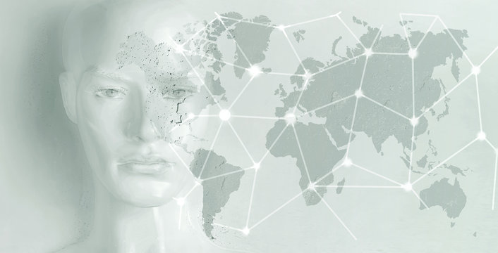 Artificial intelligence concept - Internet, network, globalization