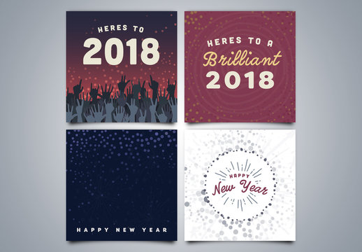 New Years Social Media Post Layouts 01