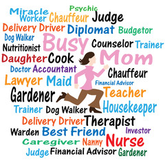 Busy Mom Word Cloud