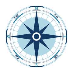 Compass wind rose vector design element