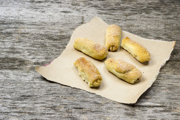 Homemade cookies on an old wooden table