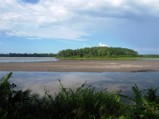 view of the Amazon River Napo, Yasuni National Park, Ecuador