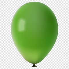 Realistic colorful vector balloon, isolated on transparent background © tissansk