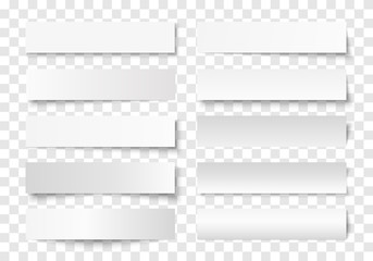 Obraz premium Vector set of shadow effects on transparent background.