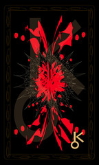 Tarot cards - back design. Chiron, astrology