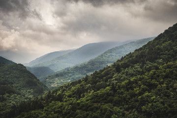 Landscape in the rhodopes mountains , asenova fortress landscape