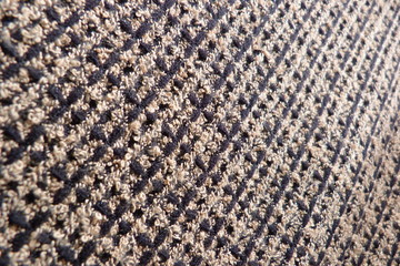 Fototapeta premium tweed checkered fabric pattern on fabric soft fabric for coat brown color black color canvas for design closeup background backdrop geometric pattern furniture upholstery fabric pattern
