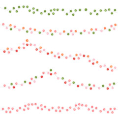 Vector illustration of Christmas lights isolated 