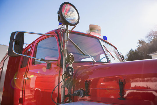 Close-up Of A Retro Fire Truck Horn