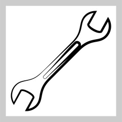 Open End Wrench Icon, Spanner