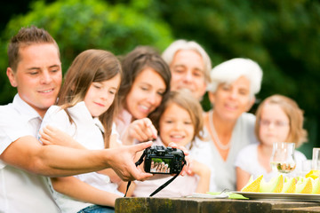 Big Family Posing For A Group Shot