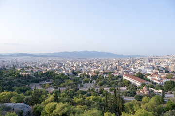 Fototapeta na wymiar Athens - Landscape from Aeropago hill