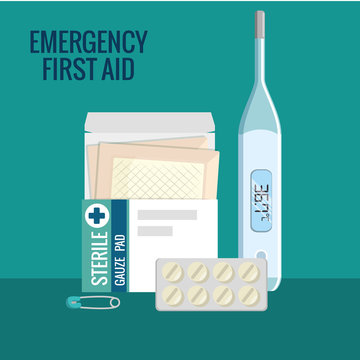 emergency first aid icons vector illustration design