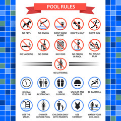 Pool rules poster
